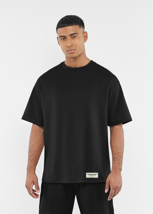 TGM Oversized Contrast Back Print T-Shirt 'Pitch Black'
