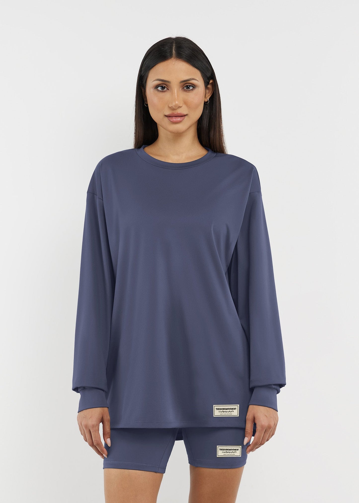 TGM Oversized Long Sleeve T-Shirt 'Blue Marine'