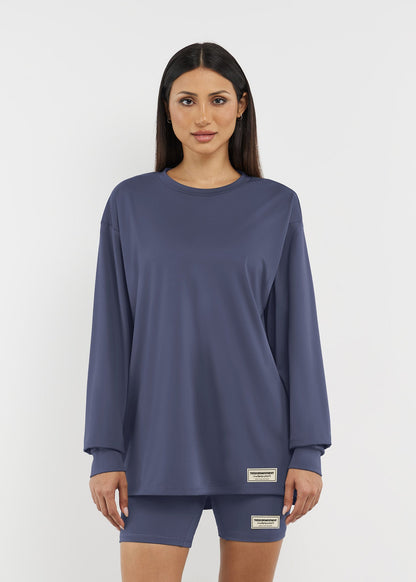 TGM Oversized Long Sleeve T-Shirt 'Blue Marine'