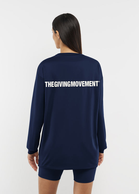 TGM Oversized Long Sleeve T-Shirt 'Navy'