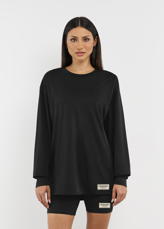 TGM Oversized Long Sleeve T-Shirt 'Pitch Black'