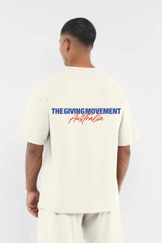 TGM AUS Print Oversized T-Shirt 'Ivory'