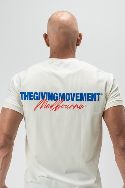 TGM Melbourne Print Oversized T-Shirt 'Ivory'