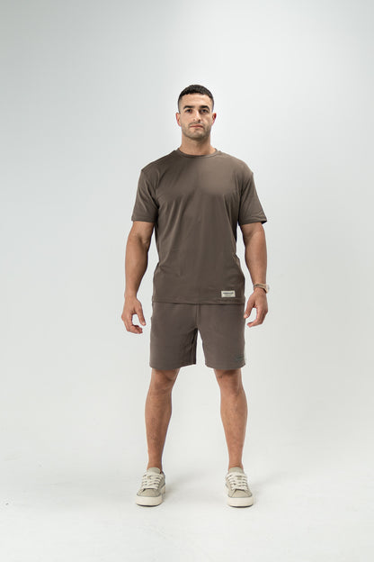 TGM Sydney Print Oversized T-Shirt 'Truffle'