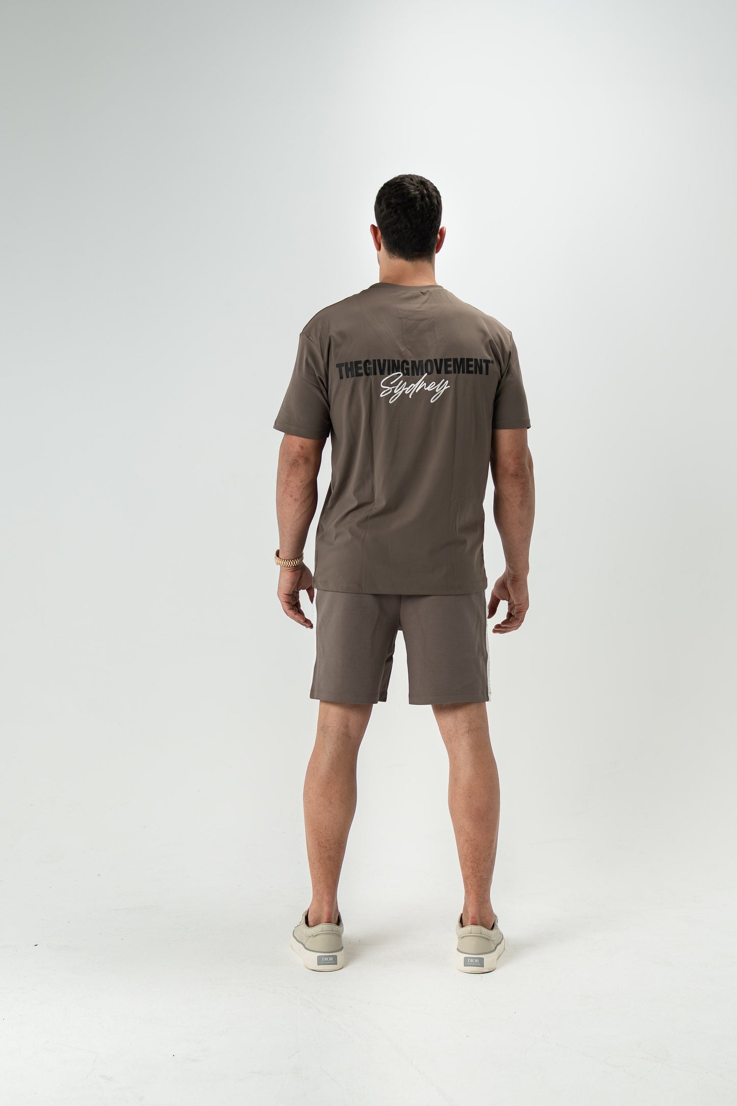 TGM Sydney Print Oversized T-Shirt 'Truffle'