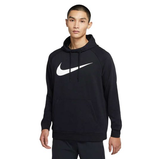 Nike Dri-FIT Graphic Pullover Fitness Hoodie 'Black'