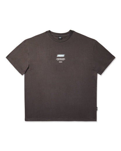 WNDRR BORDERLESS BOX FIT TEE 'FADED BLACK'