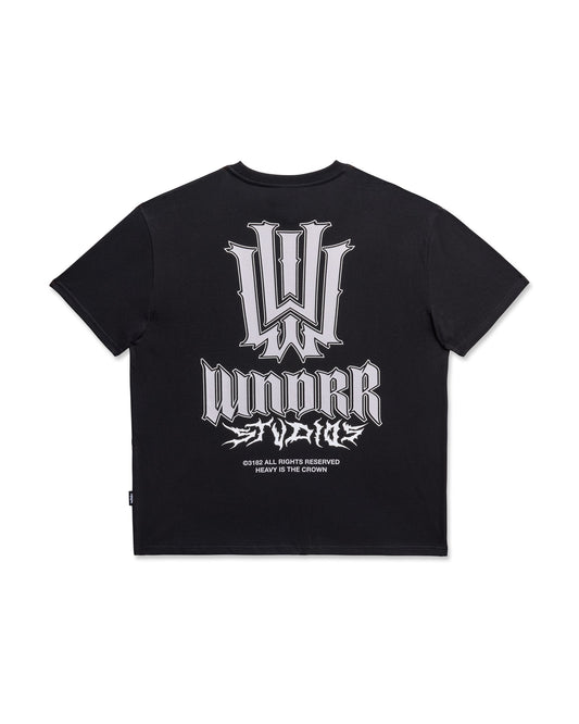 WNDRR BLEACH BOX FIT TEE  'BLACK'