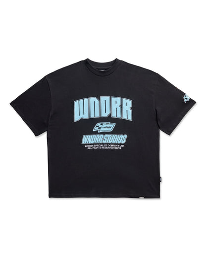 WNDRR DRIVETRAIN HEAVY WEIGHT TEE 'BLACK'