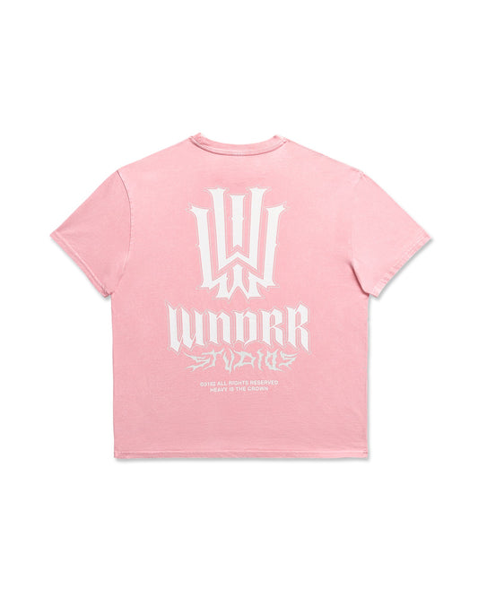 WNDRR BLEACH BOX FIT TEE 'WASHED PINK'