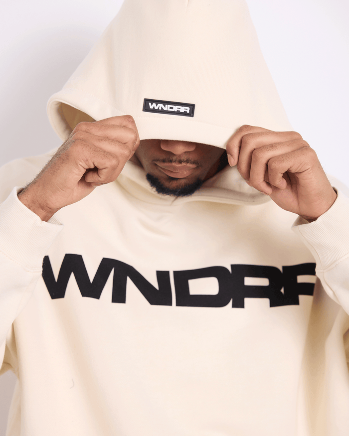 WNDRR MOTIF HOOD SWEAT 'OFF WHITE'