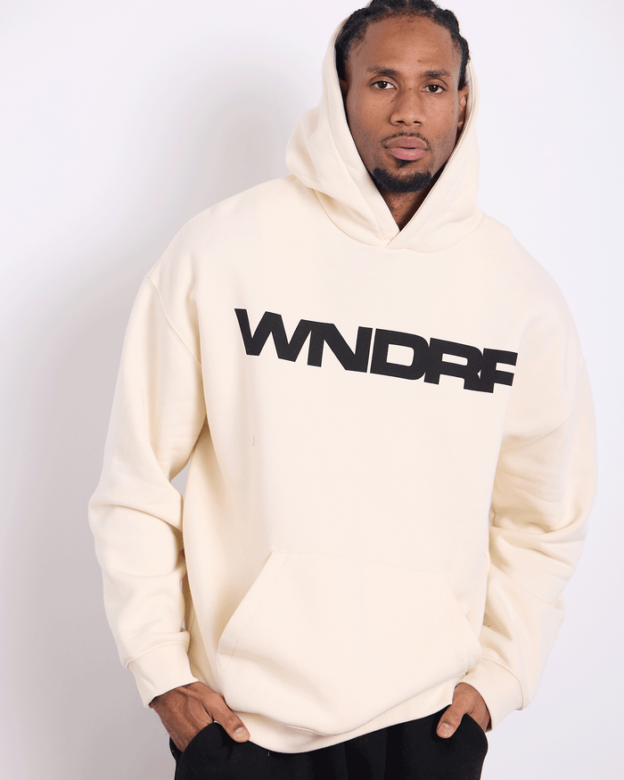 WNDRR MOTIF HOOD SWEAT 'OFF WHITE'