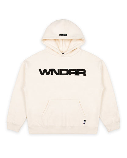 WNDRR MOTIF HOOD SWEAT 'OFF WHITE'