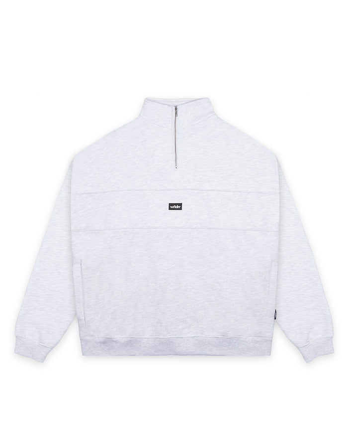 WNDRR SOHO 1/4 ZIP SWEAT 'WHITE MARLE'