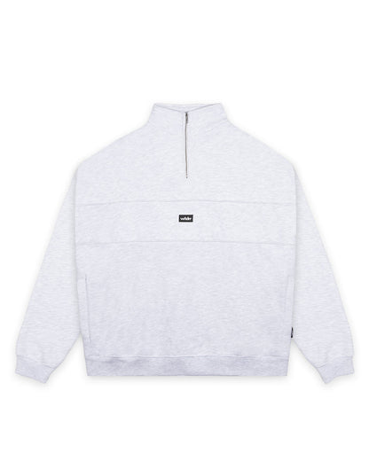 WNDRR SOHO 1/4 ZIP SWEAT 'WHITE MARLE'