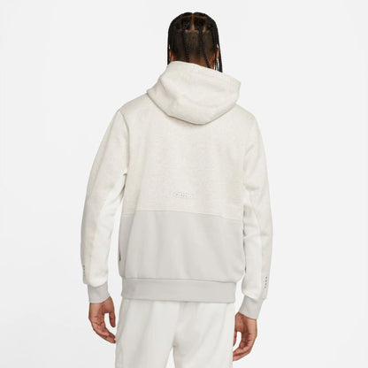 Nike Air Brushed-Back Fleece Pullover Hoodie 'Heather Grey/Black'
